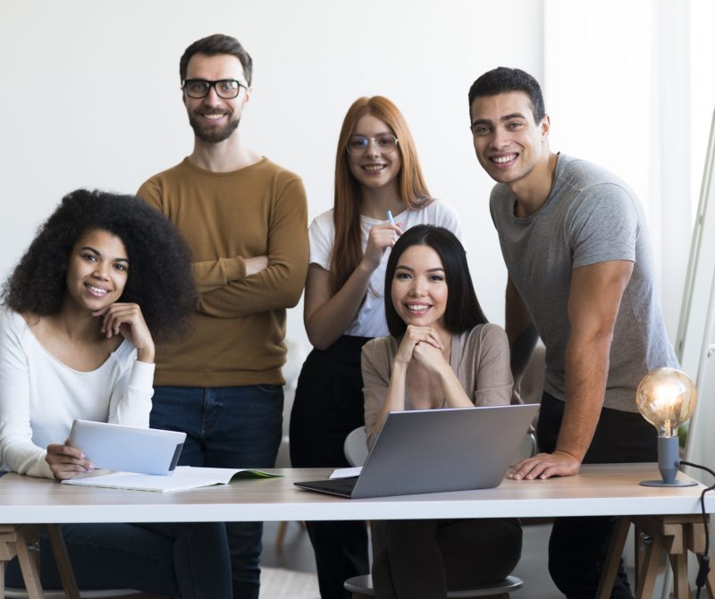 community-young-people-posing-together
